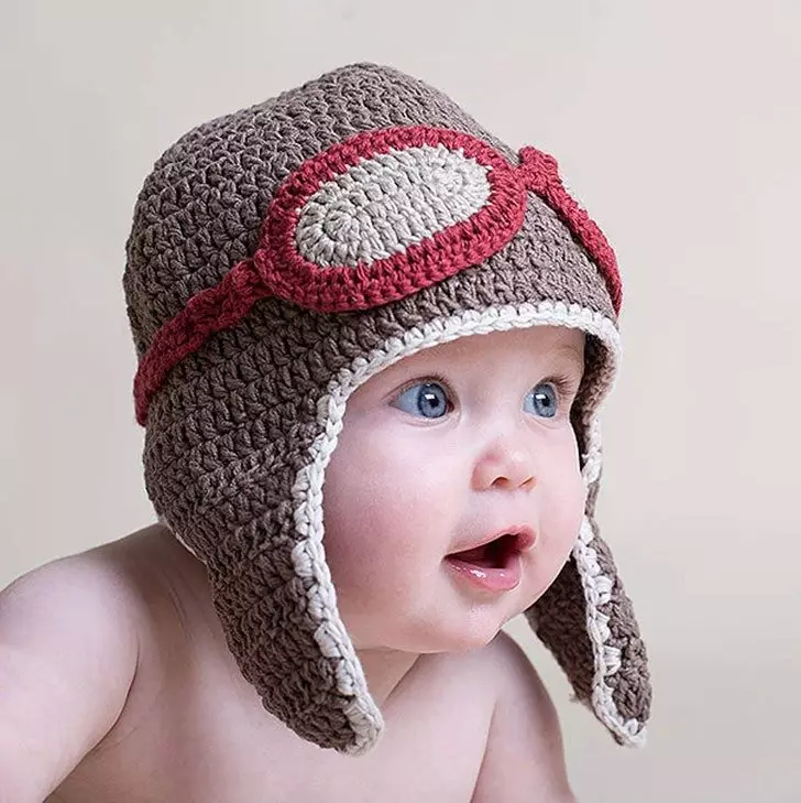 Зимске капе за новорођенчади (59 фотографија): кацига, плетени топли модели, од Если, шешир са зеконим ушима, вунени, на екстракту 2963_5