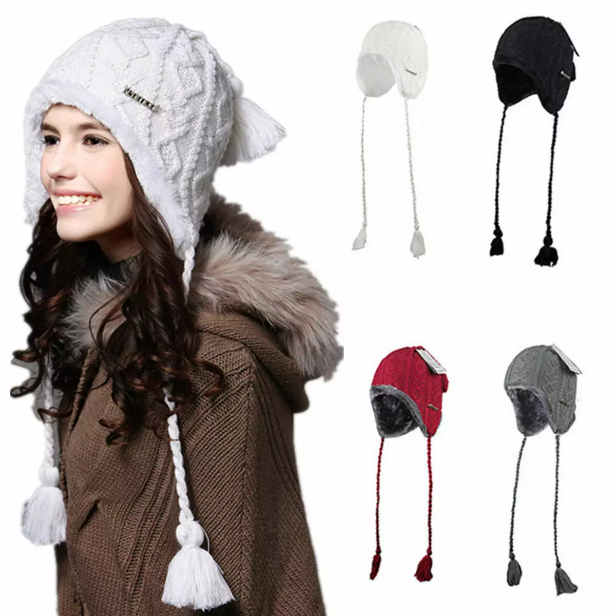 Sports caps (105 photos): Brand The North Face, Women's and Men's Knitted Models 2021, with Pompon, Fashion Hats of Ushanki 2966_21