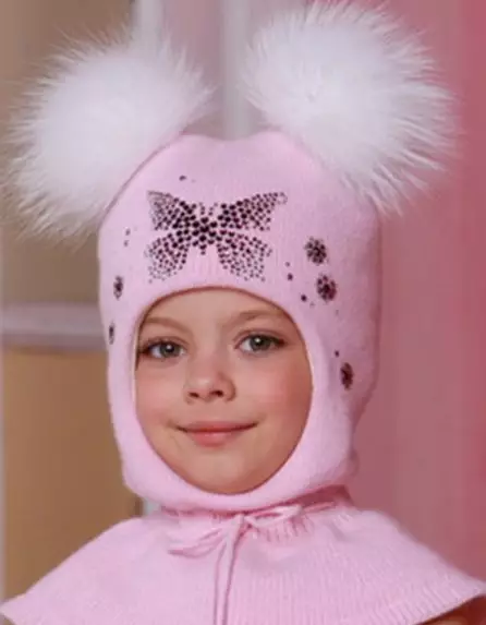 Pălării de iarnă pentru fete (83 fotografii): tricotate și pompon pentru fete de adolescenți și nou-născuți, blană, modele la modă cu urechi 2970_2