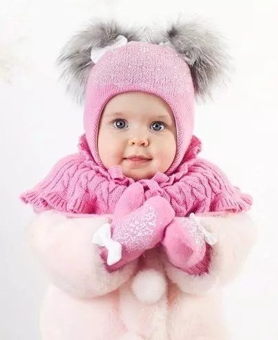 Pălării de iarnă pentru fete (83 fotografii): tricotate și pompon pentru fete de adolescenți și nou-născuți, blană, modele la modă cu urechi 2970_3