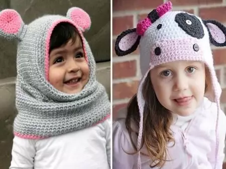Pălării de iarnă pentru fete (83 fotografii): tricotate și pompon pentru fete de adolescenți și nou-născuți, blană, modele la modă cu urechi 2970_9