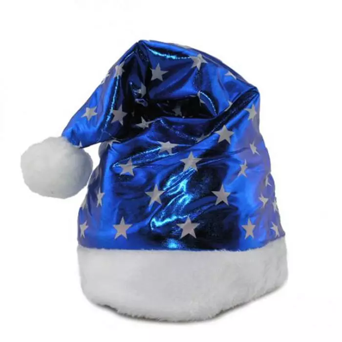 Ամանորյա գլխարկ (55 լուսանկար). Ձմեռ պապը մորուքով եւ Ձմեռ պապիկով, մռթմռթոց գլխարկը մանկապարտեզում, վիկինգի տրիկոտաժե մոդելներ, hatches-ushanki 2981_15