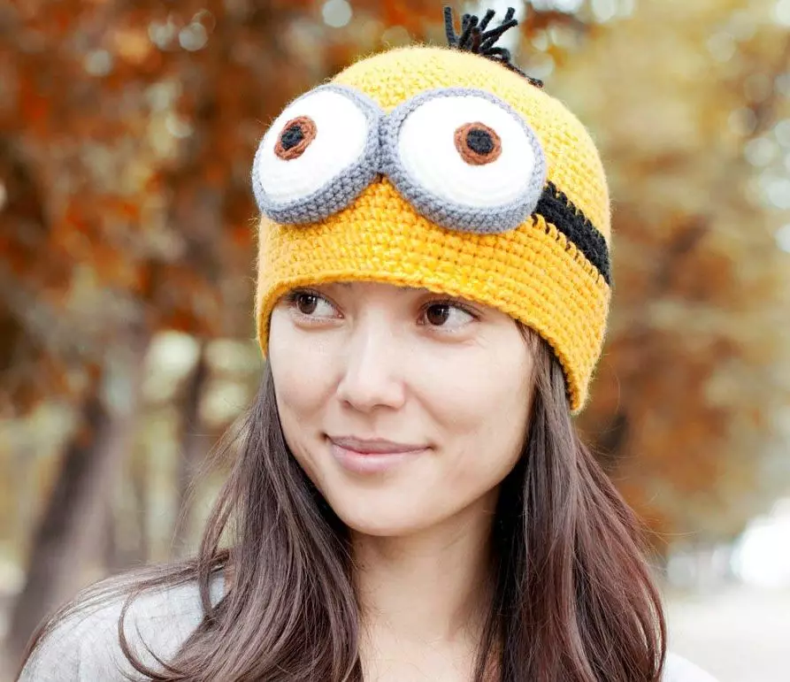 Mignon Hat (29 Billeder): Afbildet Minion, Lilla 2982_23