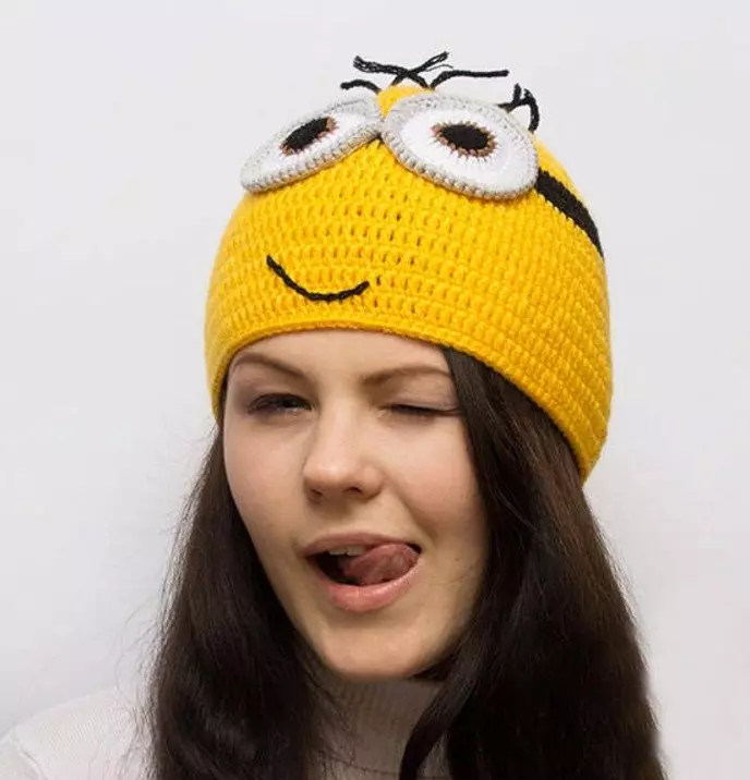 Mignon Hat (29 Billeder): Afbildet Minion, Lilla 2982_4