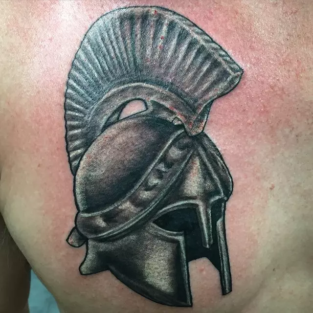 Tatuagem romana: tatuagem com um legionário de antiga Roma, esboços e significado, Deus Mars, sinal da legião e capacete, outra tatuagem 299_17