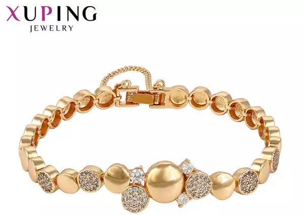 Smykker Xuping: Sortiment af smykker smykker, hvorfra lavet, pleje af dekorationer fra medicinsk guld 3010_16