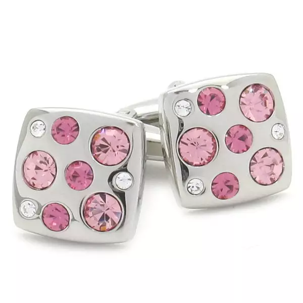 Women's Cufflinks (38 photos): Models with Swarovski crystals Gold and silver on the collar 3013_4