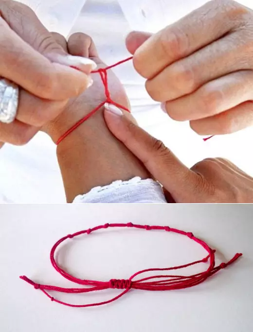 Bracelet Red Thread (91 mga larawan): Mga modelo ng mga hangarin na may palawit sa pulso, ang kahulugan nito, pulseras mula sa masamang mata, mga review 3022_32