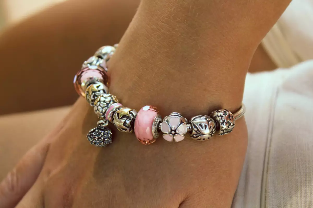 陽光Bracelets（98張照片）：紡織魅力，珍珠和鑽石，集合選項，評論的女性型號 3045_84