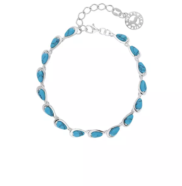 Turquoise bracelet (54 mga larawan): Nagtatampok ng mga modelo ng turkesa na gawa sa natural na mga bato 3053_7