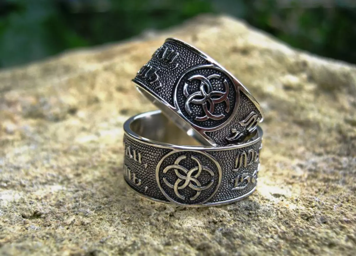 Anelli Slavic (77 foto): Anelli di carattere con simboli di antichi slavi e rune, modelli di vimini femmina 3095_69
