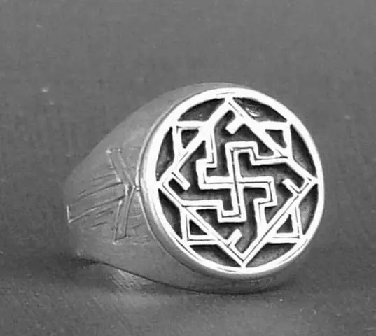 حلقه های اسلاوی (77 عکس): حلقه های شخصیتی با نمادهای اسرارآمیز های باستانی و رولز، مدل های Wicker زن 3095_71