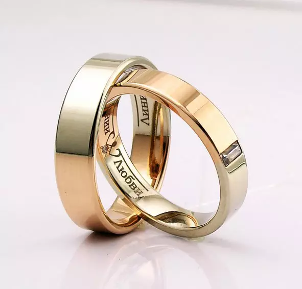 Çfarë dore është unaza e dasmës (83 foto): çfarë gishti keni vënë në, ku ne jemi të veshur në të majtën tuaj, dhe ku në të djathtë 3099_42
