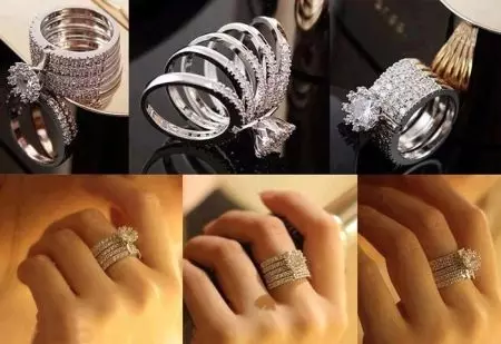 Perhiasan: Cincin Wanita Bergaya (94 Foto): Perkahwinan, Besar, Dengan Batu, Menyambung Besar 3113_71