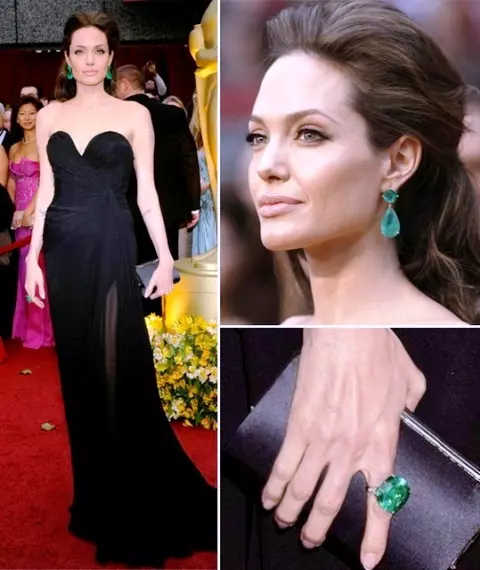 Ring mei Emerald (94 foto's): froulike gouden en sulveren ring, sulveren earringen 3115_32