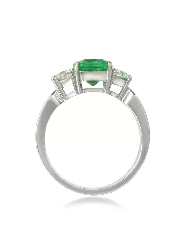 Ring nge-Emerald (izithombe ezingama-94): Indandatho yegolide neyesiliva, namacici esiliva 3115_42