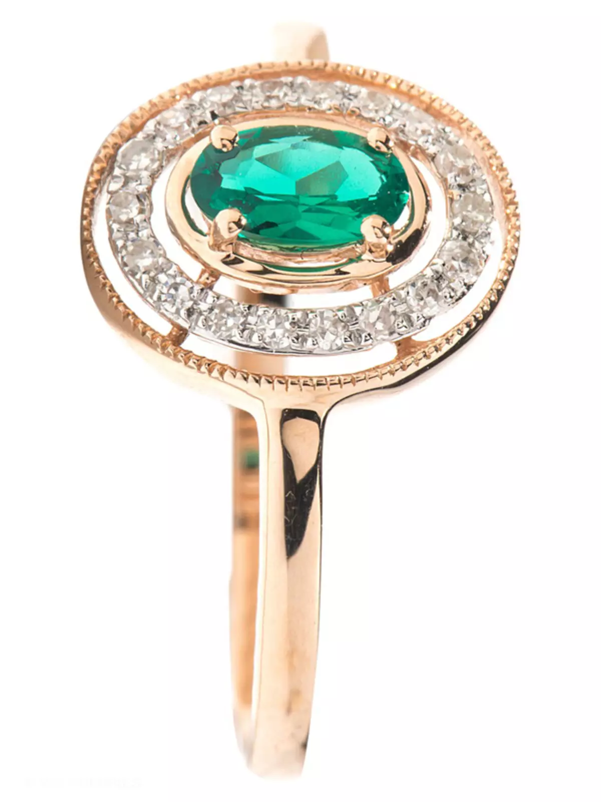 Ring nge-Emerald (izithombe ezingama-94): Indandatho yegolide neyesiliva, namacici esiliva 3115_84