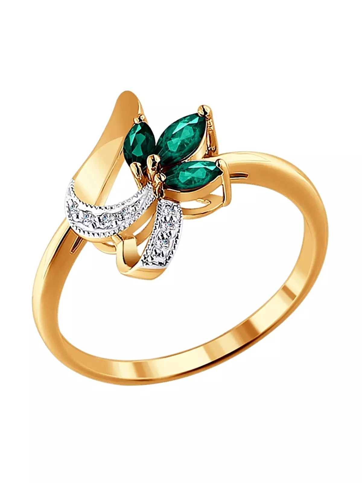 Ring mei Emerald (94 foto's): froulike gouden en sulveren ring, sulveren earringen 3115_87