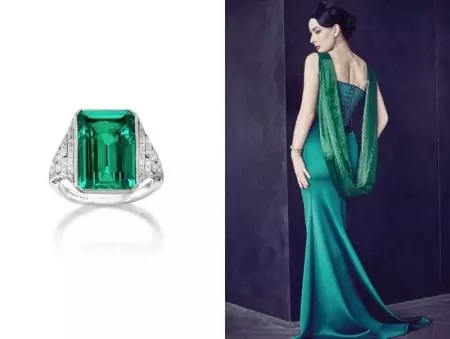 Emerald ilə Ring (94 şəkil): Qadın Qızıl və Gümüş üzük, Silver Sırğa 3115_94