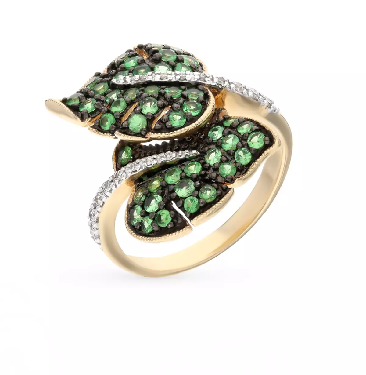 Ring s granátom (72 fotografií): zlato a striebro, so zeleným granátom a fianitídou, s veľkým a malým kameňom 3118_13