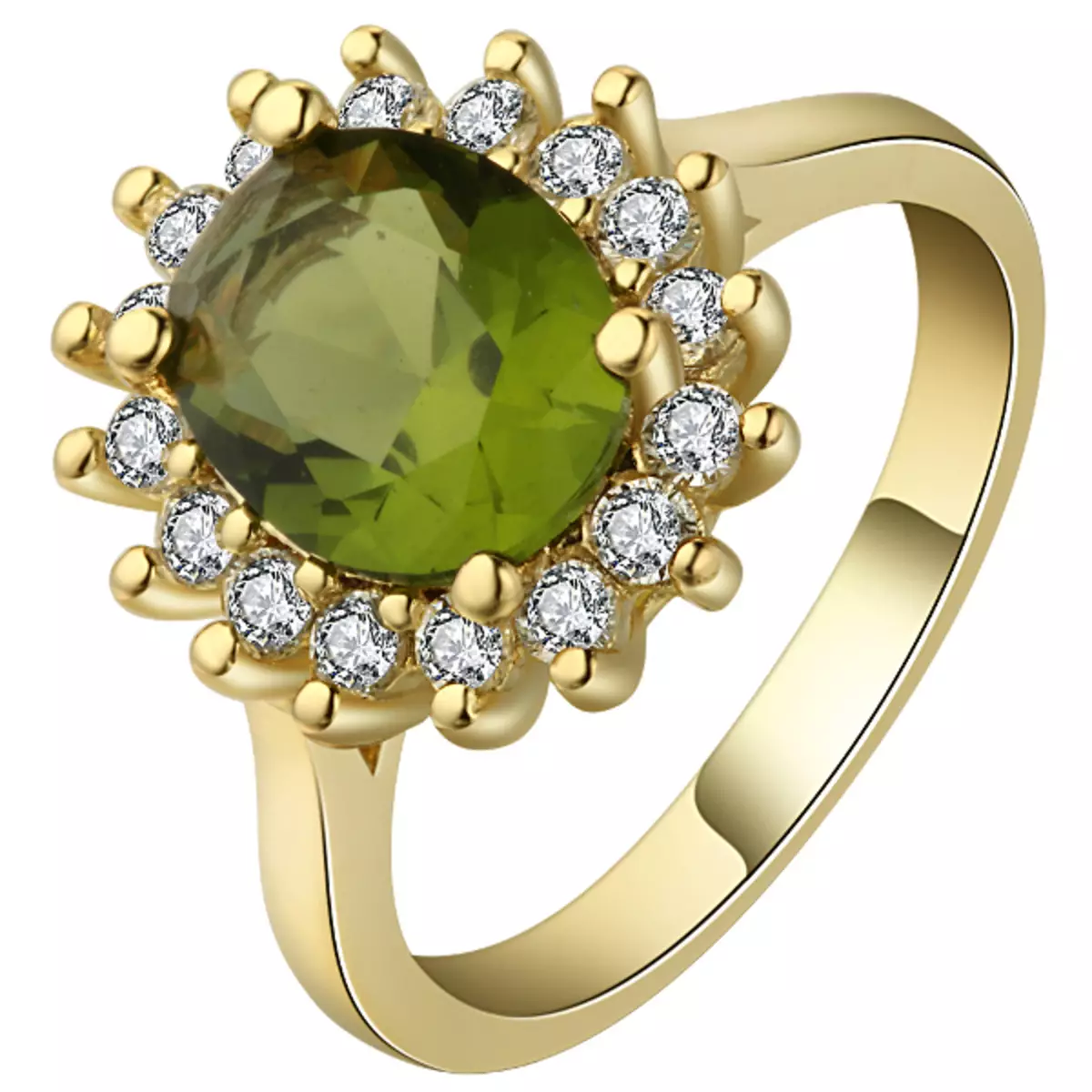 Ring s granátom (72 fotografií): zlato a striebro, so zeleným granátom a fianitídou, s veľkým a malým kameňom 3118_8