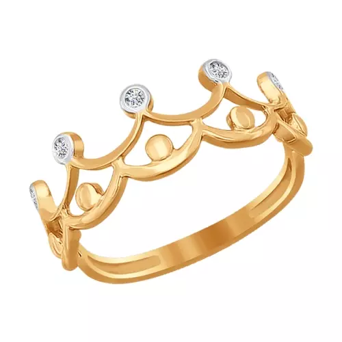Anel na forma de uma coroa (88 fotos): Como usar modelos de ouro e prata femininas em forma da coroa que eles significam 3120_18