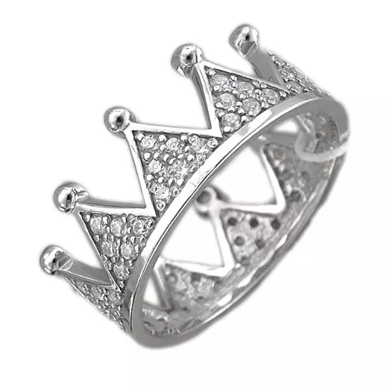 以冠的形式戒指（88张照片）：如何穿着冠的形状佩戴雌性金银模型，他们的意思是 3120_23