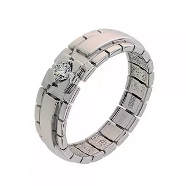 Ring Gold White dengan Diamond (91 Foto): Model dengan Batu Hitam dan Sapphire, dengan Placer Brilliant 3121_24