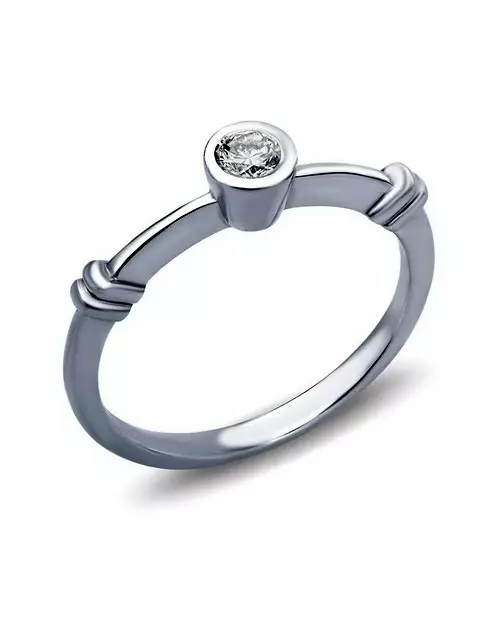 Бело златен прстен со дијамант (91 фотографии): модели со црн камен и сафир, со брилијантен плач 3121_34
