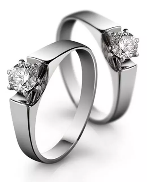 Wit goud ring met diamante (91 foto's): modelle met 'n swart klip en saffier, met briljante Placer 3121_58