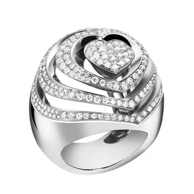 Bílý zlatý prsten s diamantem (91 fotografií): modely s černým kamenem a safírem, s brilantní placer 3121_60