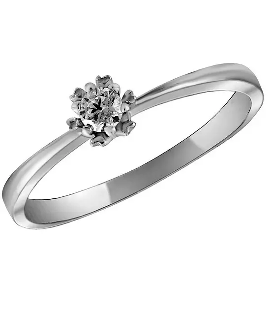 Ring Gold White dengan Diamond (91 Foto): Model dengan Batu Hitam dan Sapphire, dengan Placer Brilliant 3121_78