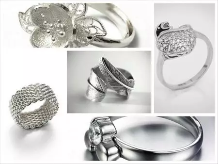 Ezüst gyűrűk kövekkel (116 fotók): Női modellek hold és fekete kő ezüstben 3124_110