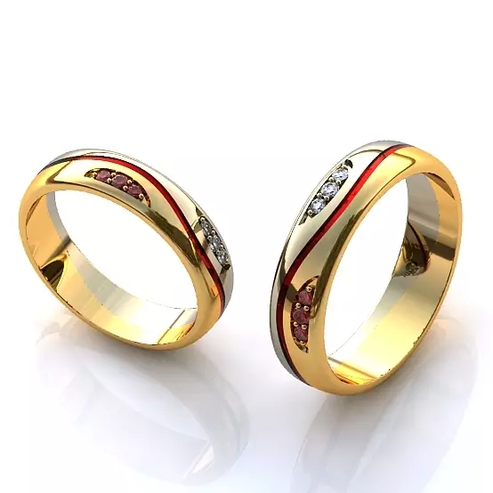 Eksklusive Wedding Rings (53 Billeder): Original Handmade Wedding Rings Design Idéer 3125_38