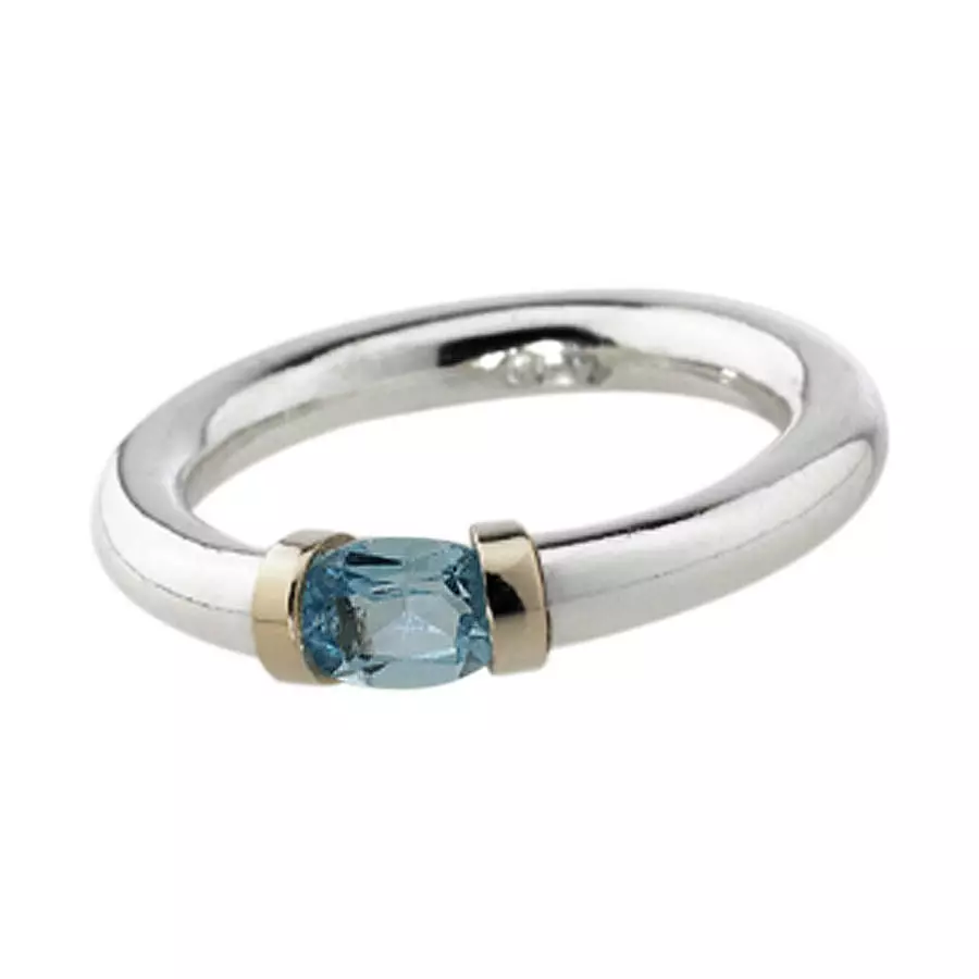 Ring with aquamarine (46 photos): Talisman rings and other models with green aquamarine 3126_41