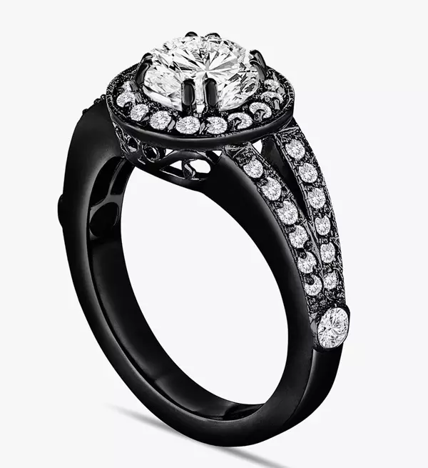 Cincin Emas dengan Diamond (121 Foto): Model yang diperbuat daripada emas kuning dengan nilam, dengan zamrud dan dengan berlian hitam 3128_81