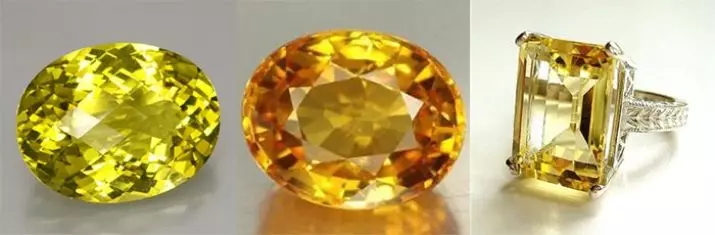 Tsitrino žiedas (49 nuotraukos): moterų modeliai su neapdorotais ir geltonais akmenimis 3133_4