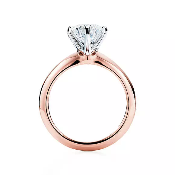 Ringing Ring with a Diamond (88 wêneyên): Modelên bi dirûvê reş ji bo tevlêbûna ji Platinum û zêr, ji Tiffany 3144_17
