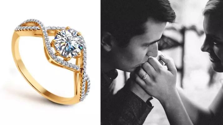 Ringing Ring with a Diamond (88 wêneyên): Modelên bi dirûvê reş ji bo tevlêbûna ji Platinum û zêr, ji Tiffany 3144_20