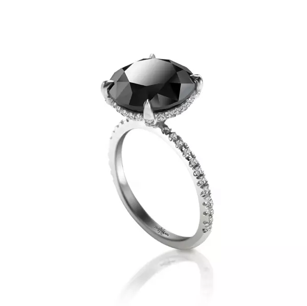 Ringing Ring with a Diamond (88 wêneyên): Modelên bi dirûvê reş ji bo tevlêbûna ji Platinum û zêr, ji Tiffany 3144_80