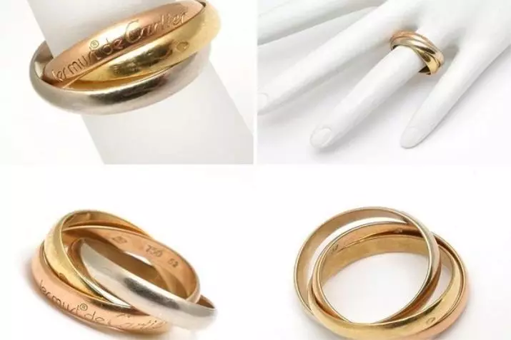 Trinity Ring (54 сүрөт): Triple Cartier Ring, анын өзгөчөлүктөрү жана тарыхы 3145_3