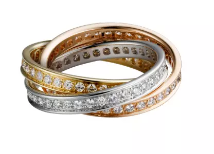 Trinity Ring (54 сүрөт): Triple Cartier Ring, анын өзгөчөлүктөрү жана тарыхы 3145_43