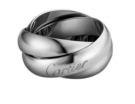 Trinity Ring (54 wêne): Tiple Cartier Ring, taybetmendiyên û dîroka wî 3145_7