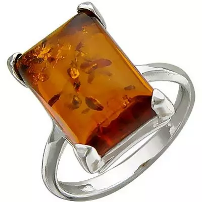 Anello con ambra (60 foto): in argento e in oro, bellissimo anello solido da verde ambra e multicolore, con corniola 3146_17