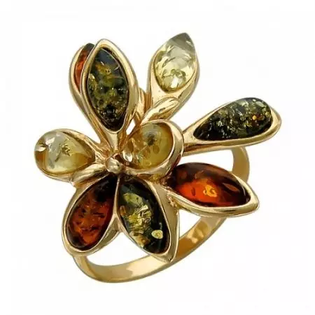 Кільце з бурштином (60 фото): в сріблі і в золоті, красиве незбиране кільце з зеленого бурштину і різнобарвного, з сердоліком 3146_42