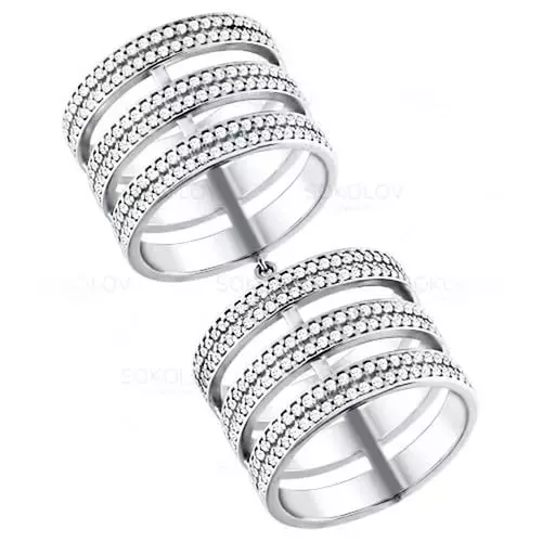 Sokolov Silver prstenovi (37 fotografija): Modeli s fiantima, s caklinom i srebrnim citrinom 3156_23