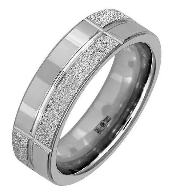 แหวนทองคำขาว (101 รูป): แหวนกว้างและต่างหูพร้อมไพลินมรกตและบุษราคัม 3160_13