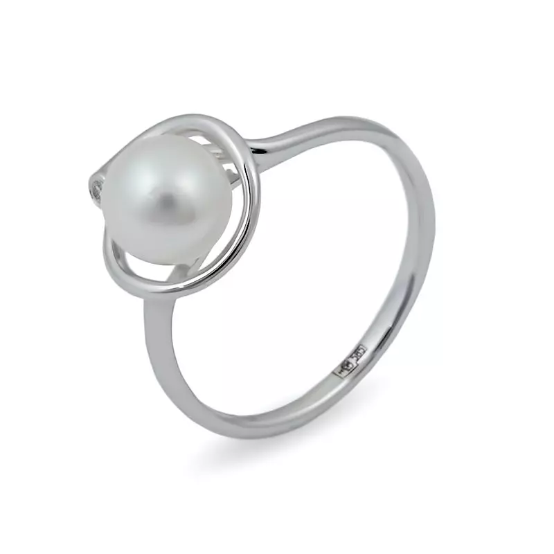 แหวนทองคำขาว (101 รูป): แหวนกว้างและต่างหูพร้อมไพลินมรกตและบุษราคัม 3160_74