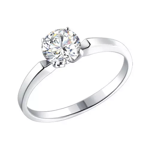แหวนทองคำขาว (101 รูป): แหวนกว้างและต่างหูพร้อมไพลินมรกตและบุษราคัม 3160_88