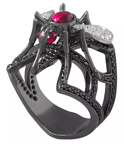 Ring s čiernym diamantom (51 fotografií): s čiernymi a bielymi kameňmi, prsteňou s veľkým diamantom a perlami 3162_31